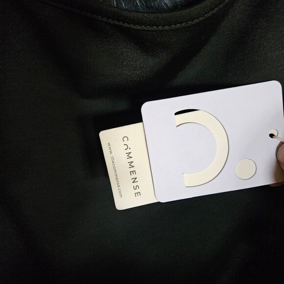 Commense Black Silky Mini Dress NWT Sz S Adjustable Straps Lined Elegant Fit - Picture 5 of 10